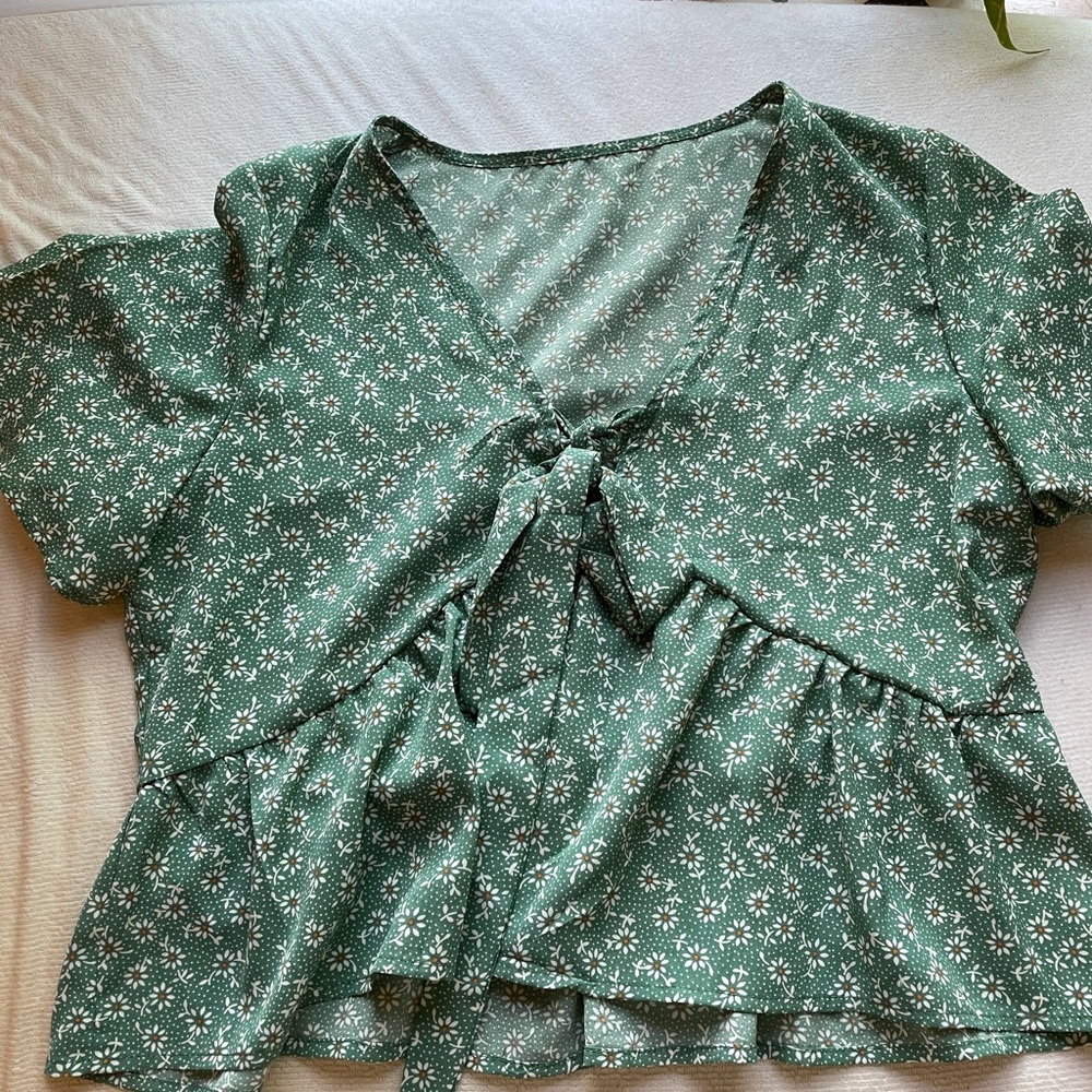 front tie blouse